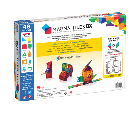 Magna-Tiles® Clear Colors 48 Piece Deluxe Set