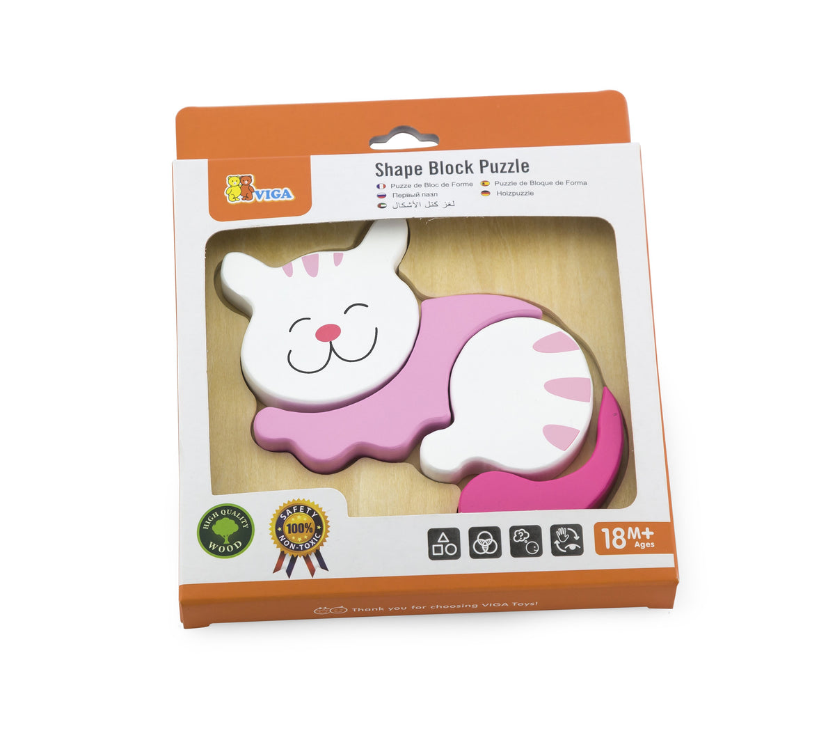 Shape Block Puzzle - Cat – Toyz.ae
