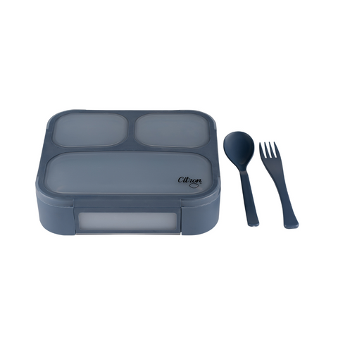 2022 Lunch Box with Fork and Spoon - Dark Blue