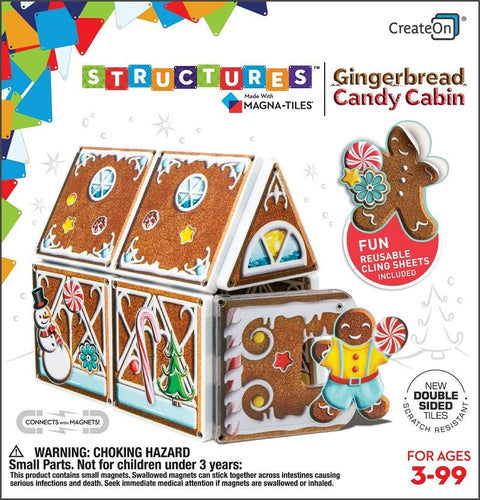 Magna-Tiles® Gingerbread Candy Cabin