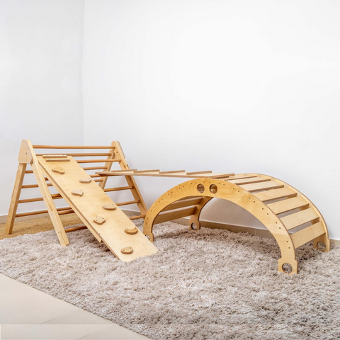 Twinville Pikler Set (Triangle + 2 Ramps + Half-Circle)