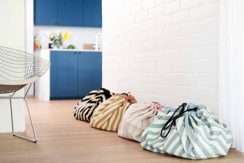 Playmat & Storage Bag - Stripes Green