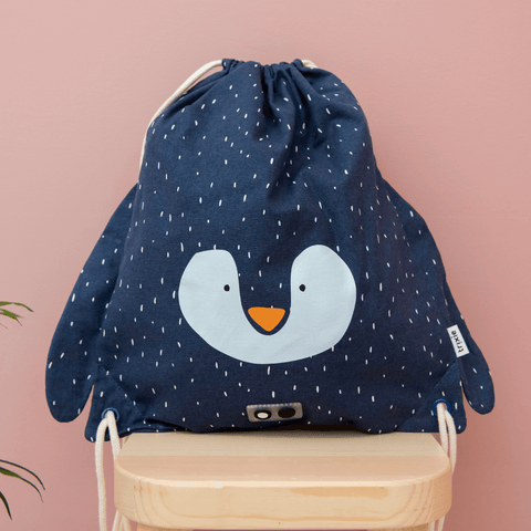 Drawstring Bag - Mr. Penguin - The Crib