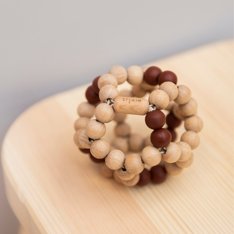 Wooden Beads Ball - Rust