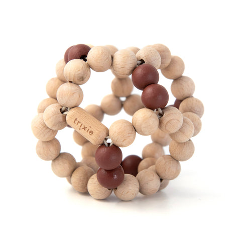 Wooden Beads Ball - Rust