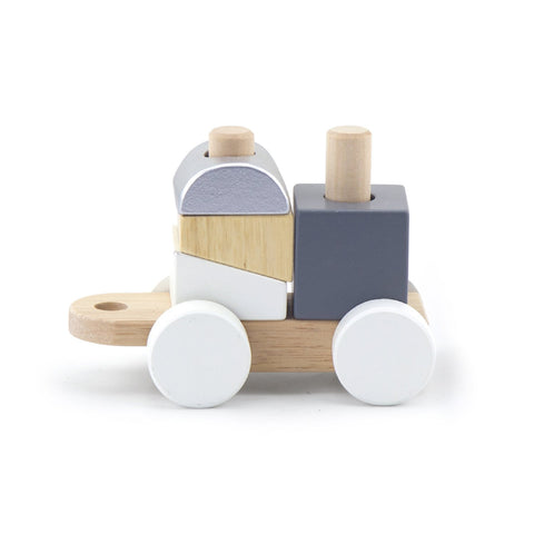 Viga Scandi Style Wooden Stacking Train