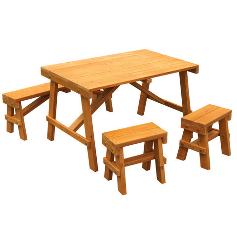 Outdoor Picnic Table Set - Amber