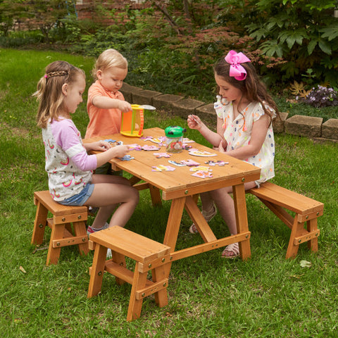 Outdoor Picnic Table Set - Amber