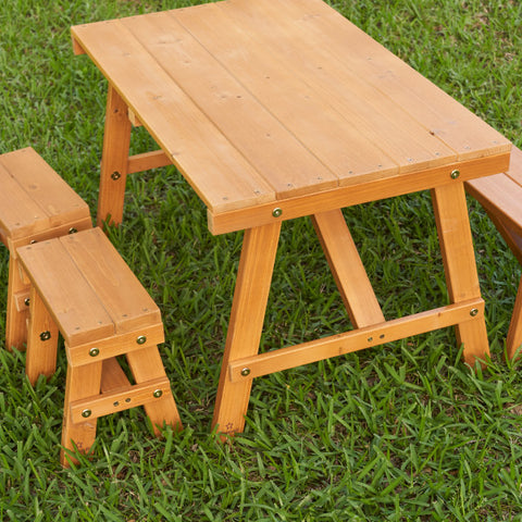 Outdoor Picnic Table Set - Amber